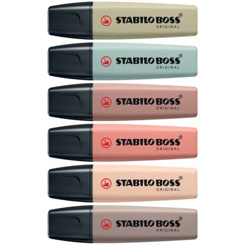 Evidenziatori Stabilo Boss Nature Colors colore verde oliva - conf. 10 pezzi - 70/137
